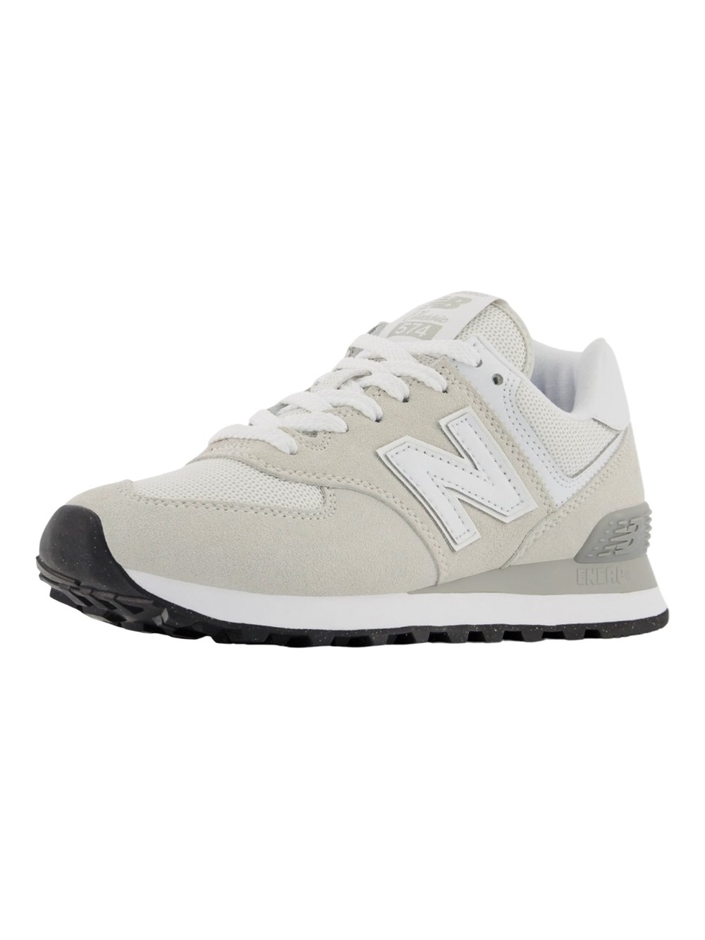 USED New Balance 574 Women’s Sneaker in Grey White ( Nimbus Cloud / NB White )